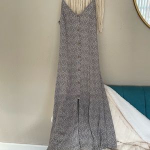 Black and white Leopard print midi dress🐆🤍